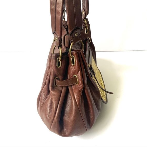 Cole Haan G Series Chocolate Leather Hobo Bag - Picture 9 of 15